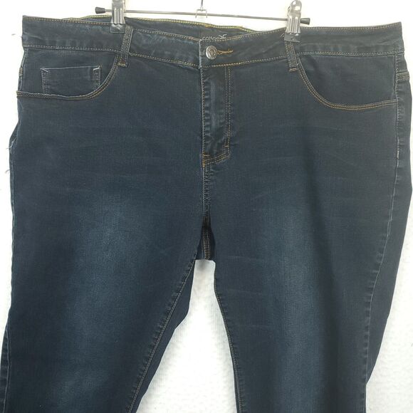 Cotton Farm Skinny Jeans Women 20 Mid Rise Blue Stretch Dark Wash 5 Pockets - Picture 13 of 13